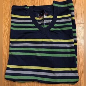 NWT Men’s Striped Multicolored Short Sleeve Tee - Size Large